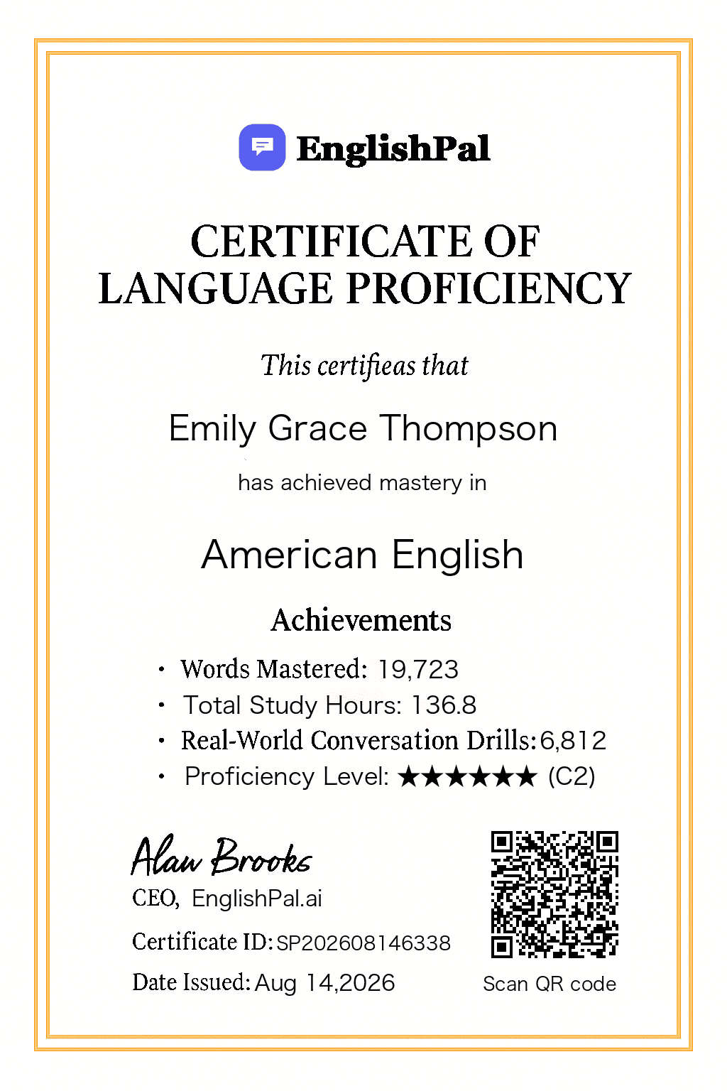 EnglishPal.ai AI Language Certificate